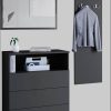 INOSIGN INOSIGN Garderoben-Set »PARIS/TOKYO« (3-teilig, 140 cm) mit Spiegel – Hochglanz-Design, FSC®-Holzwerkstoff & flexible Montage graphite s Garderobe & Flur