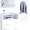 INOSIGN Garderoben-Set »PARIS/TOKYO« (3-teilig, 140 cm) mit Spiegel – Hochglanz-Design, FSC®-Holzwerkstoff & flexible Montage weiß matt/ Garderobe & Flur INOSIGN