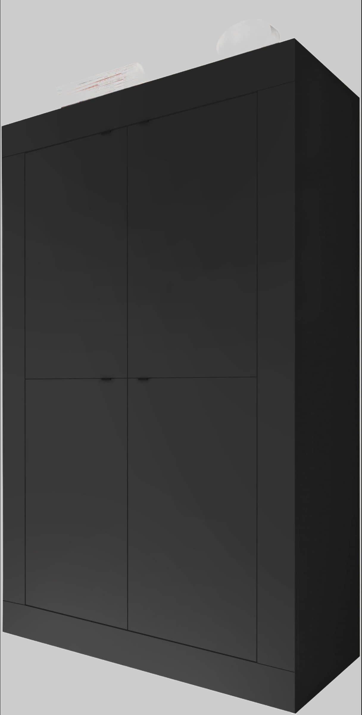 INOSIGN INOSIGN Highboard Basic | 162 cm hoch, 102 cm breit | 4-türige Kommode mit Metallgriffen & viel Stauraum | Italian Design | FSC®-Holz | Farbauswahl schwarz ma Kommoden & Sideboards