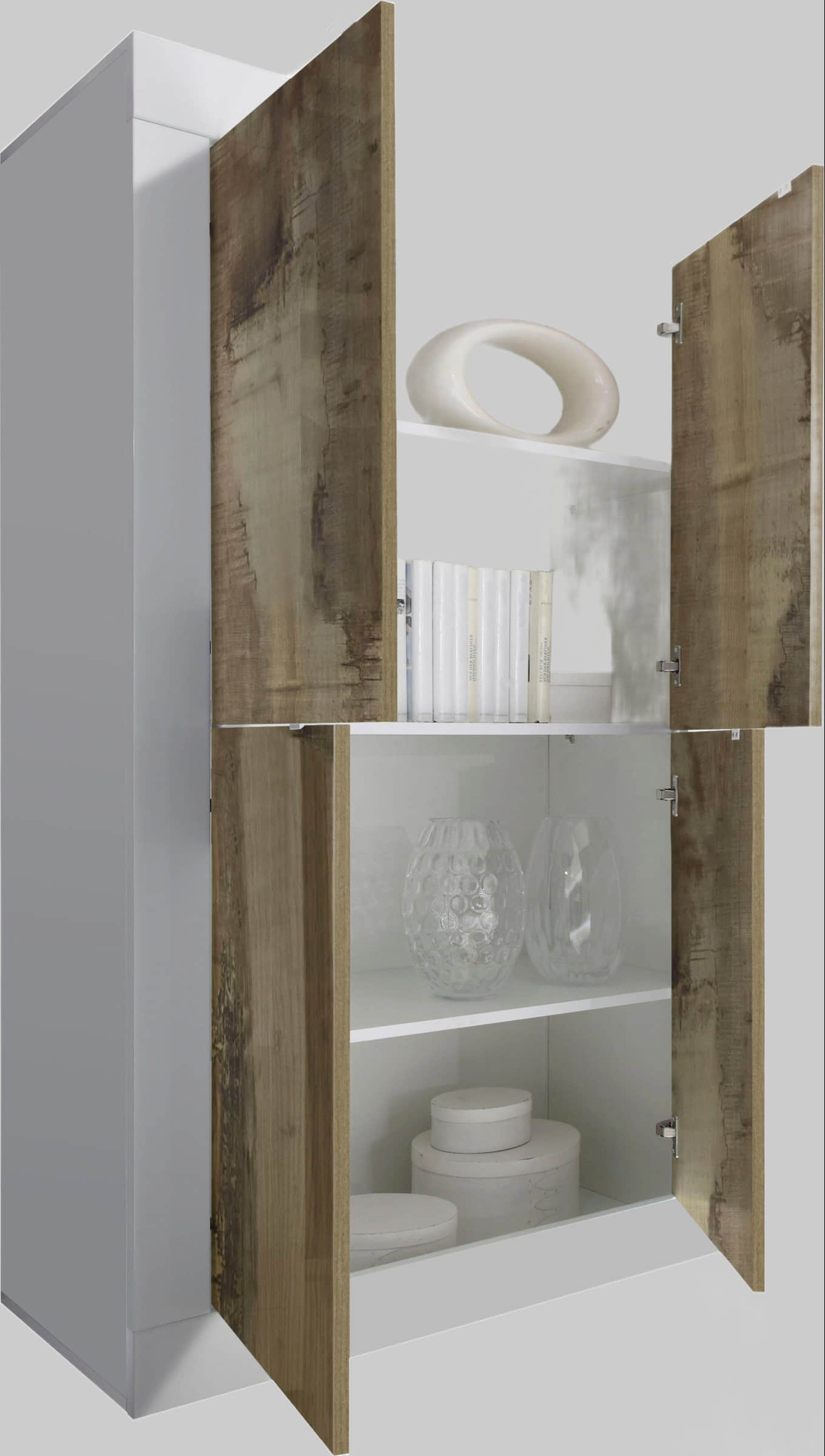 Kommoden & Sideboards INOSIGN INOSIGN Highboard Basic | 162 cm hoch, 102 cm breit | 4-türige Kommode mit Metallgriffen & viel Stauraum | Italian Design | FSC®-Holz | Farbauswahl weiß Hochg
