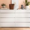INOSIGN Kommoden & Sideboards INOSIGN 'Kosmo' 8-Drawer Dresser | Full-Extension Drawers | Matte White Modern Storage Solution weiß