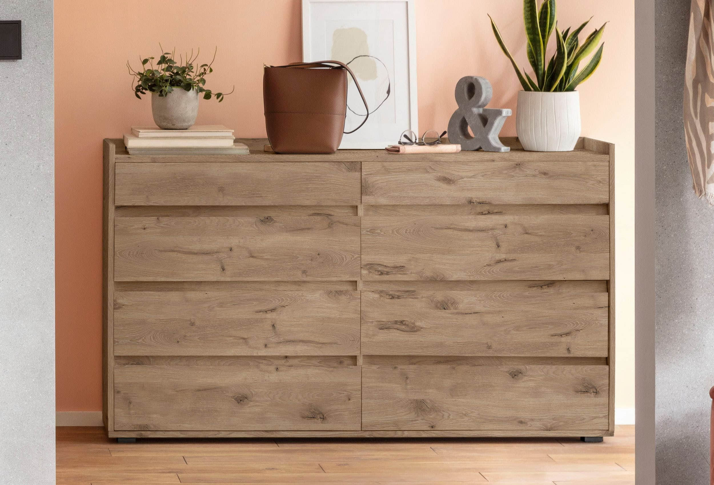 INOSIGN Kommoden & Sideboards INOSIGN 'Kosmo' 8-Drawer Dresser | Full-Extension Drawers | Matte White Modern Storage Solution Wiking Eic