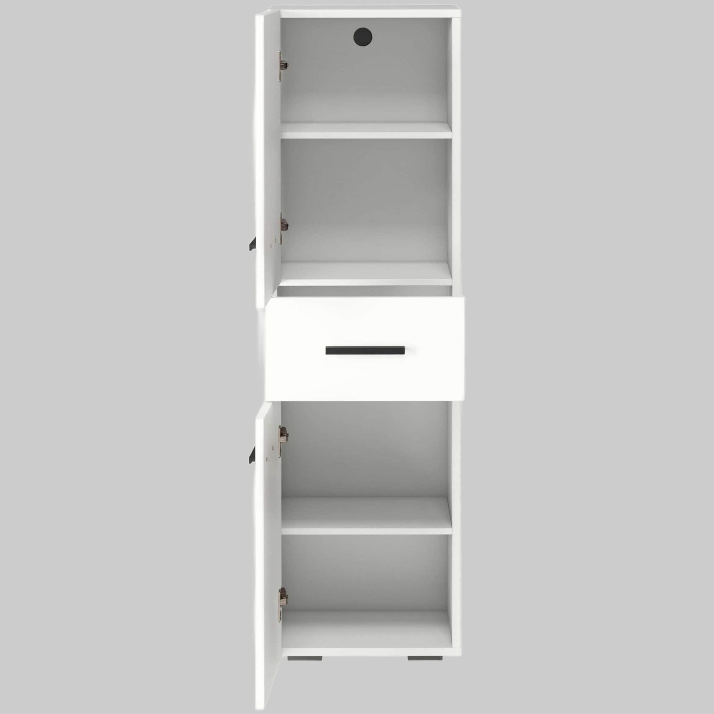 INOSIGN INOSIGN Midischrank »Skara« mit verstellbaren Einlegeböden | 38 cm Breite × 130 cm Höhe | FSC®-Holz | Mehrere Farbvarianten weiß Kinderzimmer