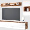 INOSIGN INOSIGN 'PARIS' 4-Piece TV Wall Unit | 300cm Handleless Design | Wall-Mounted or Freestanding | FSC-Certified Wood eichefarbe Wohnwände