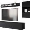 INOSIGN INOSIGN 'PARIS' 4-Piece TV Wall Unit | 300cm Handleless Design | Wall-Mounted or Freestanding | FSC-Certified Wood Graphite s Wohnwände