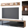 INOSIGN 'PARIS' 4-Piece TV Wall Unit | 300cm Handleless Design | Wall-Mounted or Freestanding | FSC-Certified Wood kastanien Wohnwände INOSIGN