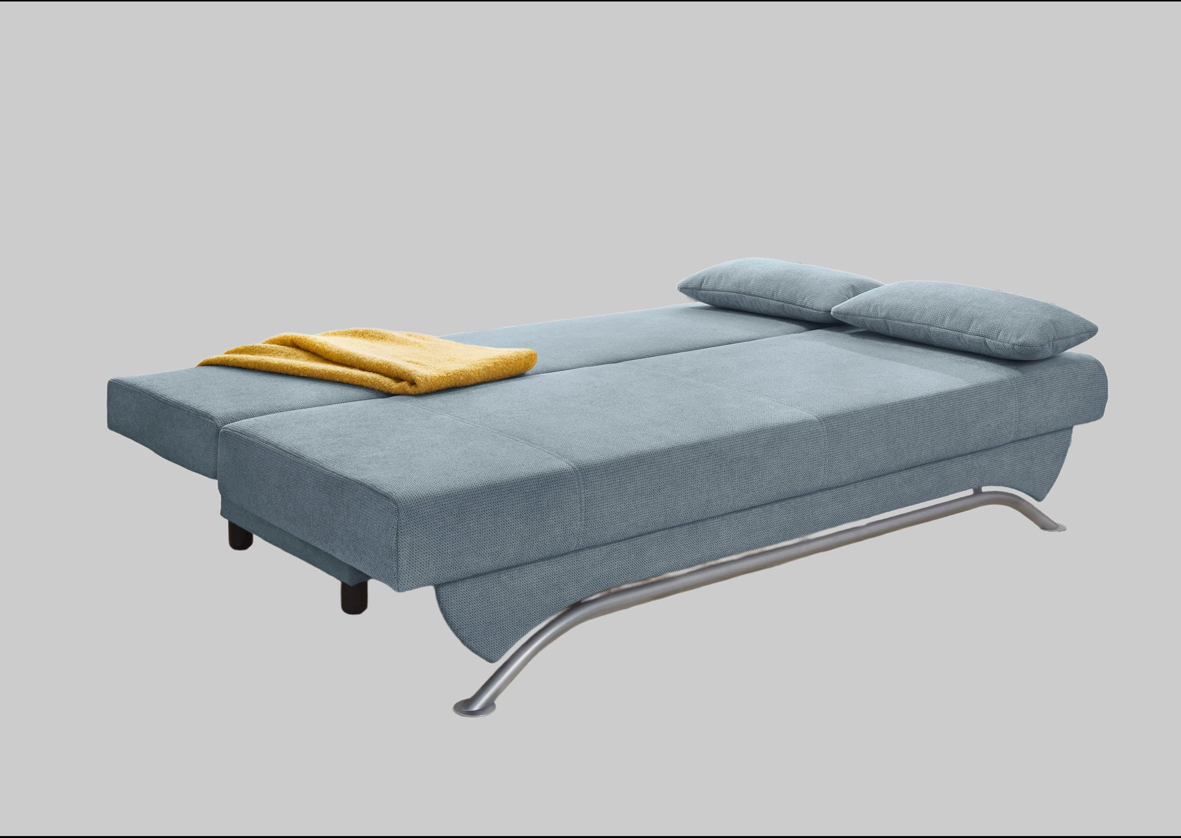 INOSIGN Schlafsofa Alexander N1506 mit Bettfunktion - Samtoptik Dunkelgrau - Boxspringfederung - Inkl. Bettkasten und Zierkissen aquablau Jockenhu00F6fer Gruppe Sofas
