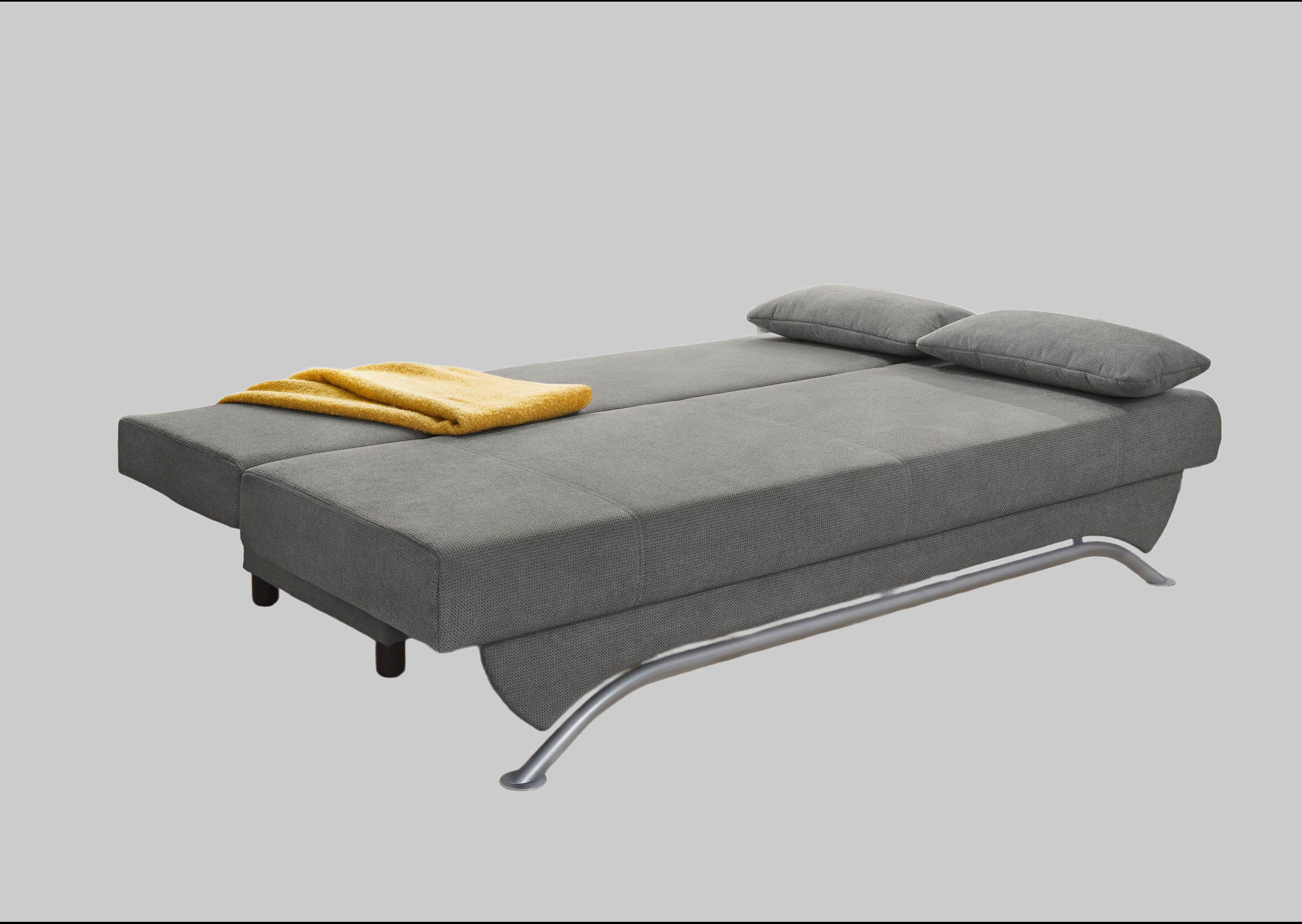 Jockenhu00F6fer Gruppe Sofas INOSIGN Schlafsofa Alexander N1506 mit Bettfunktion - Samtoptik Dunkelgrau - Boxspringfederung - Inkl. Bettkasten und Zierkissen dunkelgrau