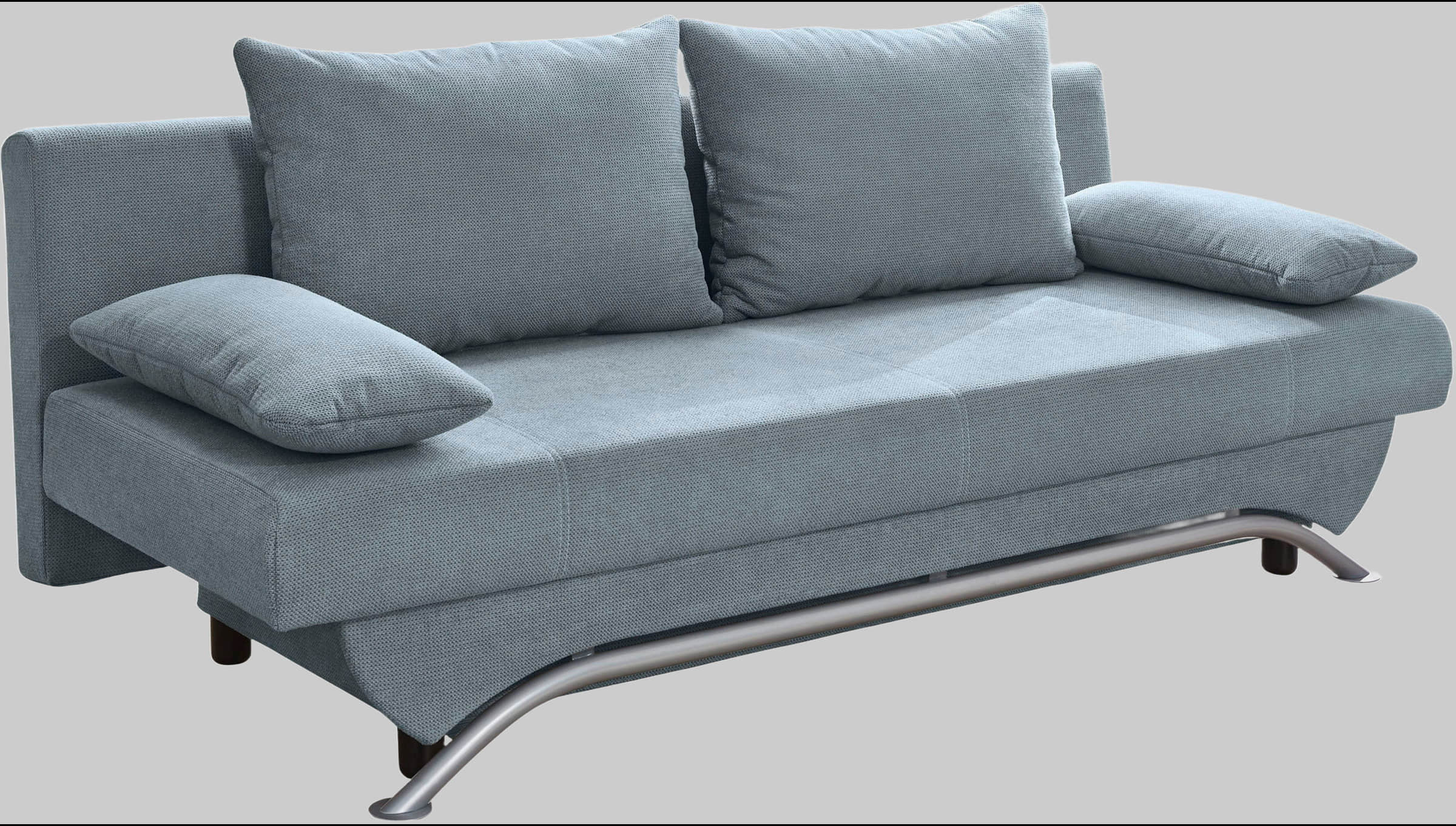INOSIGN Schlafsofa Alexander N1506 mit Bettfunktion - Samtoptik Dunkelgrau - Boxspringfederung - Inkl. Bettkasten und Zierkissen aquablau Jockenhu00F6fer Gruppe Sofas