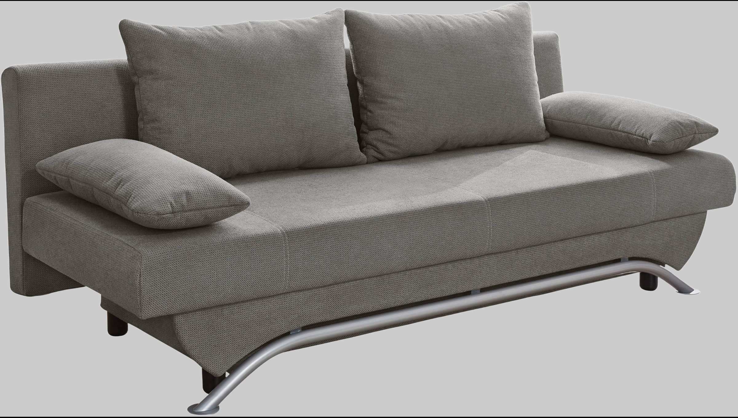 Jockenhu00F6fer Gruppe Sofas INOSIGN Schlafsofa Alexander N1506 mit Bettfunktion - Samtoptik Dunkelgrau - Boxspringfederung - Inkl. Bettkasten und Zierkissen dunkelgrau