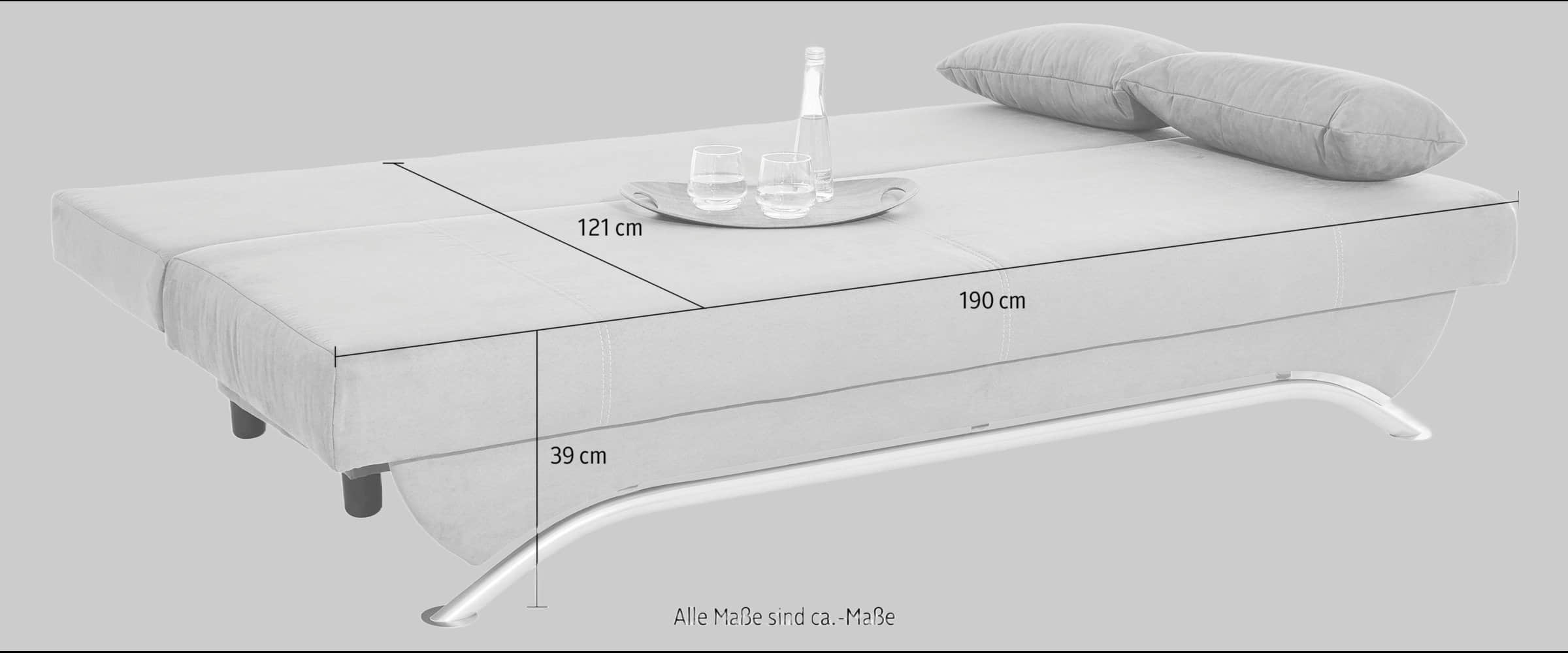INOSIGN Schlafsofa Alexander N1506 mit Bettfunktion - Samtoptik Dunkelgrau - Boxspringfederung - Inkl. Bettkasten und Zierkissen schwarz Jockenhu00F6fer Gruppe Sofas