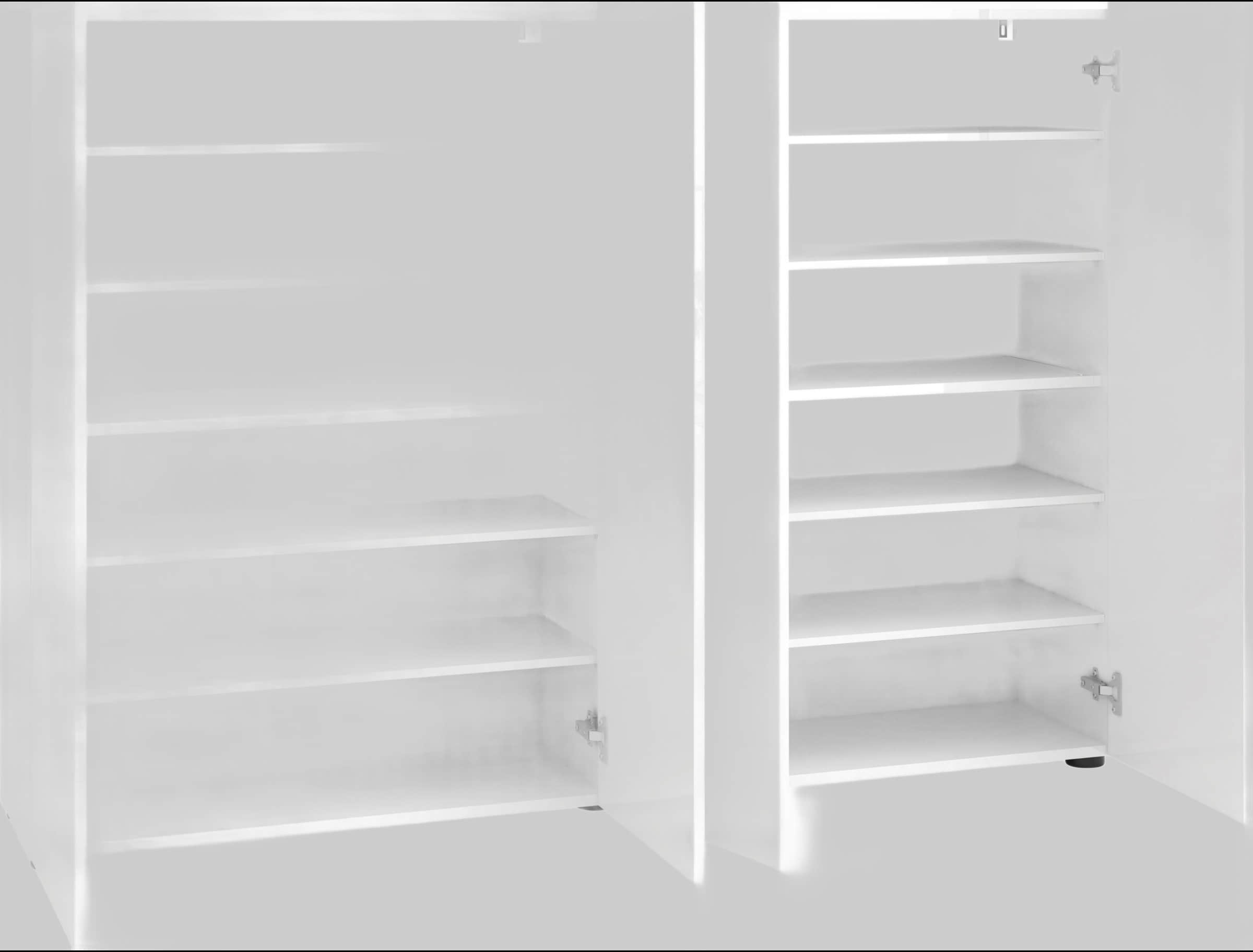 INOSIGN INOSIGN Schuhschrank »Mister« 160 cm Breite | 4 Türen Hochglanz Lackierung | FSC®-Holz | Made in Italy | Moderner Schuhschrank für bis zu 30 Paar Schuhe weiß Schränke