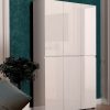 Schränke INOSIGN INOSIGN Schuhschrank 'Mister' | 6-Türig | 120x200 cm | Hochglanzfront mit Kacheloptik | FSC®-Holz | Platz für 30 Paar Schuhe weiß