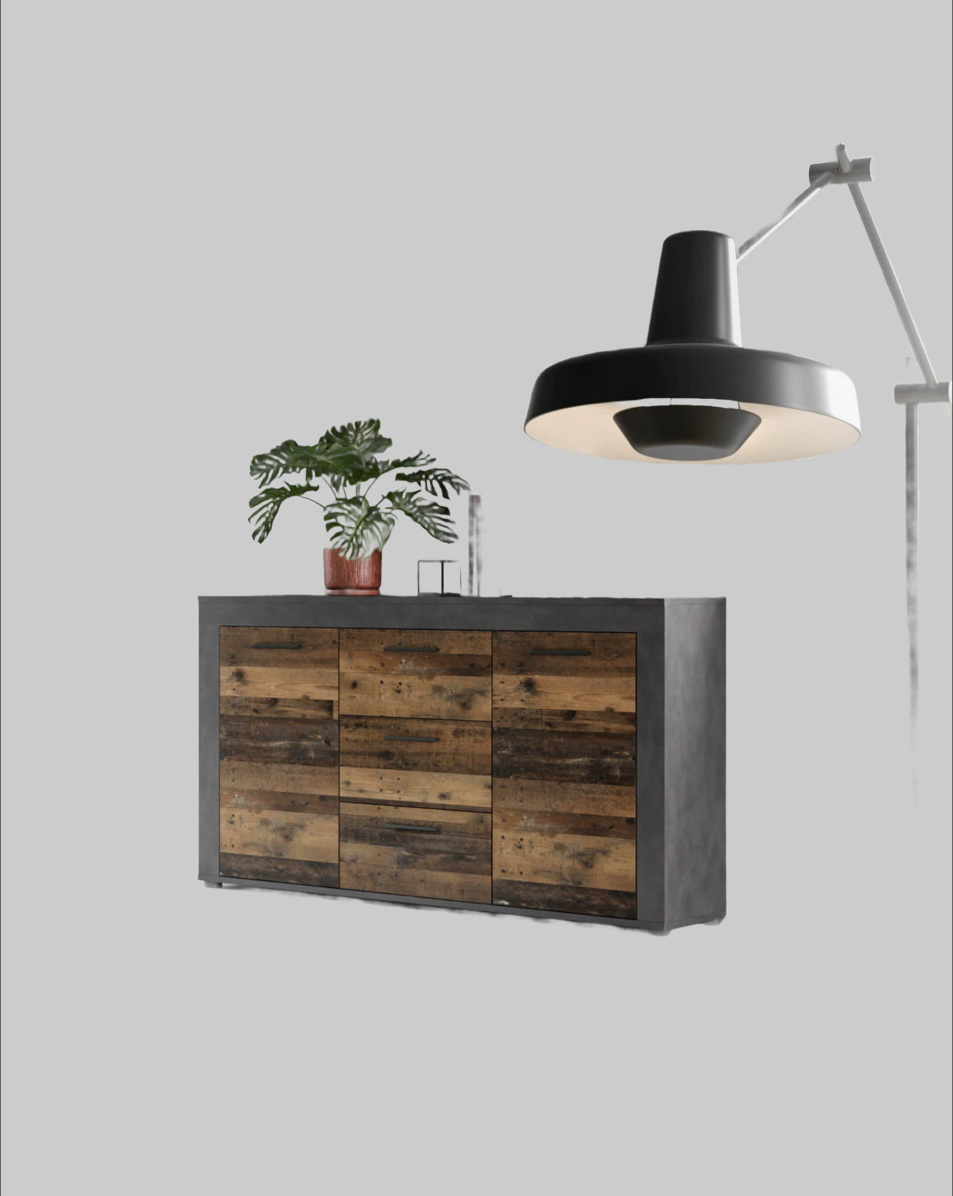 INOSIGN Sideboard »Aosta« 125 cm Breite – Moderner Schrank mit 2 Türen & 3 Schubladen für Wohnzimmer | Elegante Kommode in verschiedenen Farben Matera /Ol INOSIGN Kommoden & Sideboards