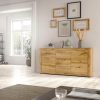 Kommoden & Sideboards INOSIGN INOSIGN Sideboard »Aosta« 125 cm Breite – Moderner Schrank mit 2 Türen & 3 Schubladen für Wohnzimmer | Elegante Kommode in verschiedenen Farben wotan eiche