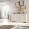 INOSIGN Sideboard »Aosta« 125 cm Breite – Moderner Schrank mit 2 Türen & 3 Schubladen für Wohnzimmer | Elegante Kommode in verschiedenen Farben weiß Kommoden & Sideboards INOSIGN