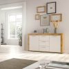 INOSIGN Sideboard »Aosta« 125 cm Breite – Moderner Schrank mit 2 Türen & 3 Schubladen für Wohnzimmer | Elegante Kommode in verschiedenen Farben wotan eich Kommoden & Sideboards INOSIGN