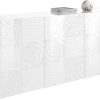 INOSIGN Kommoden & Sideboards INOSIGN Sideboard Miro - 181cm Wide Modern Storage with 3D Screen Print Design | FSC® Certified Weiß Hochg