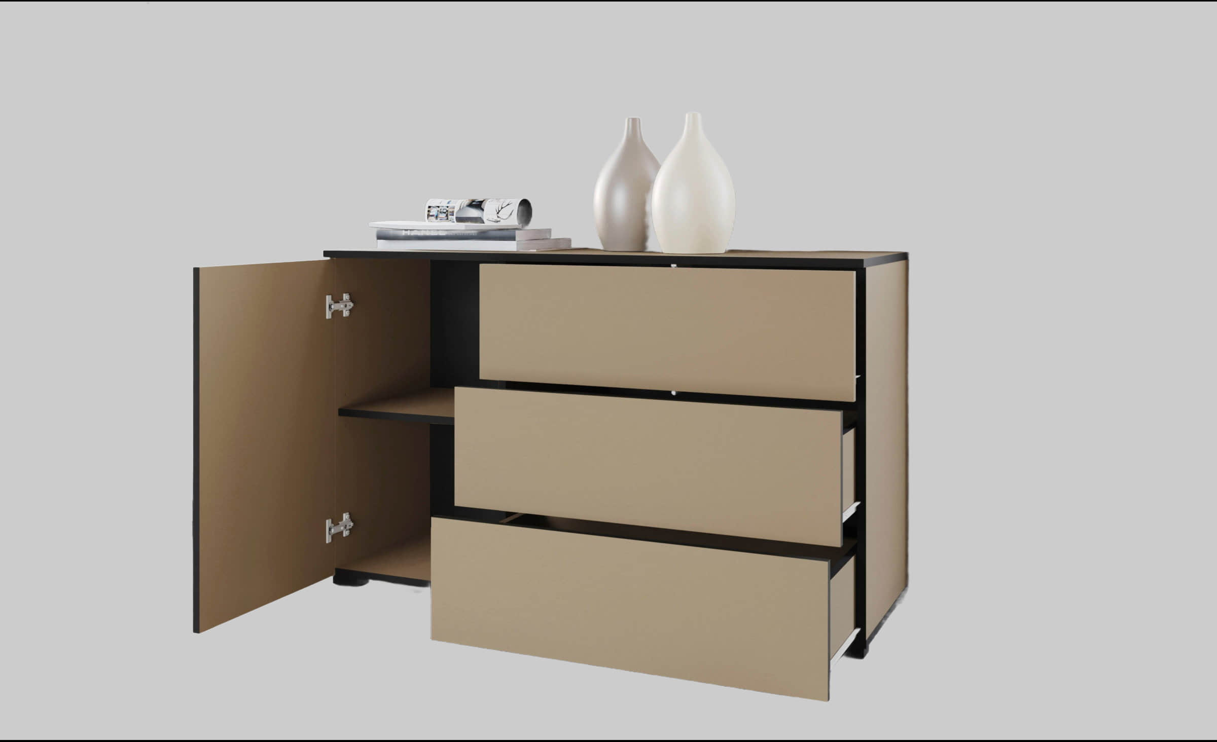 INOSIGN INOSIGN Sideboard »PARIS« – Moderne 110 cm grifflose Kommode mit Push-to-open-Funktion & viel Stauraum Congo/ Con Kommoden & Sideboards