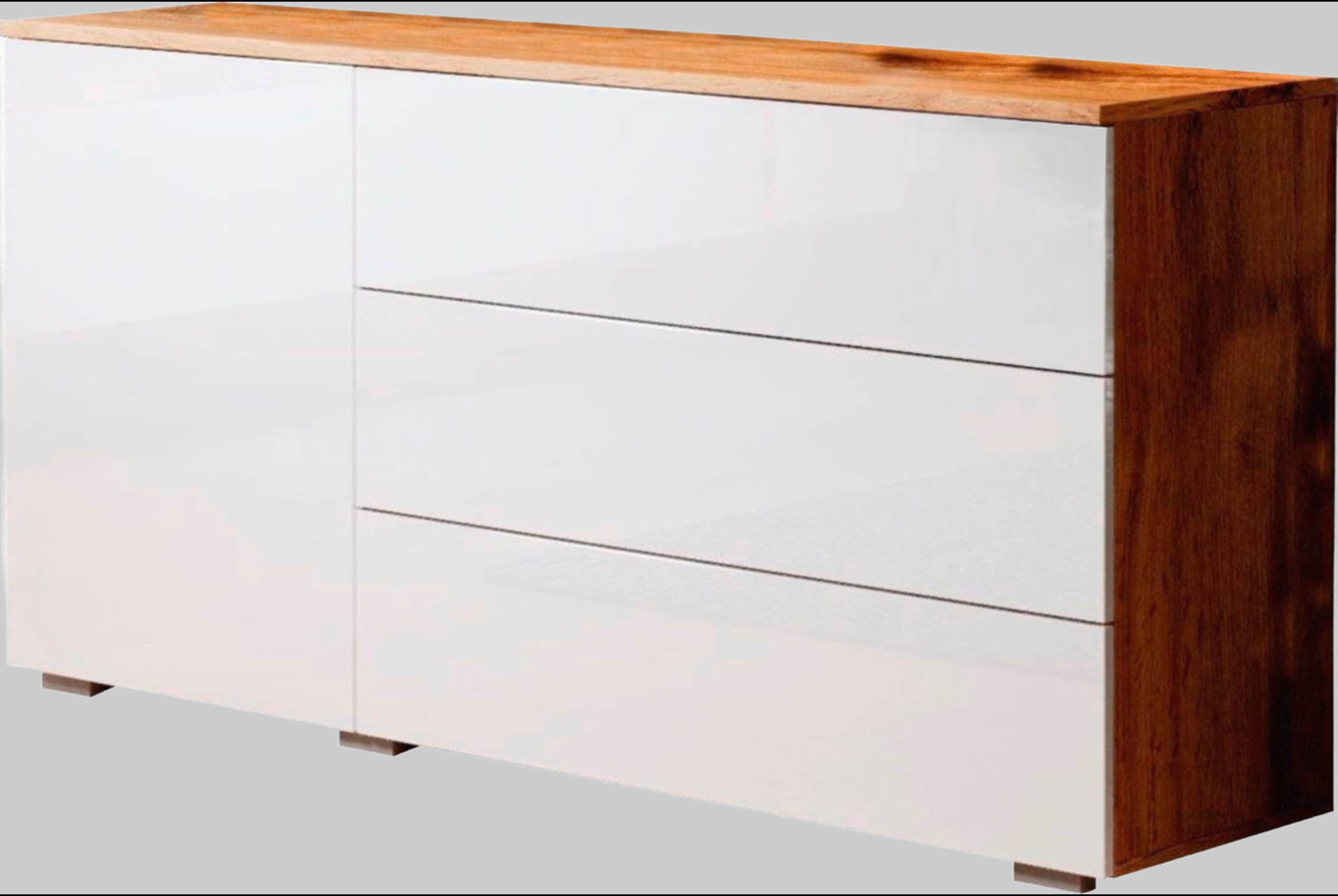 Kommoden & Sideboards INOSIGN INOSIGN Sideboard »PARIS« – Moderne 110 cm grifflose Kommode mit Push-to-open-Funktion & viel Stauraum eichefarbe
