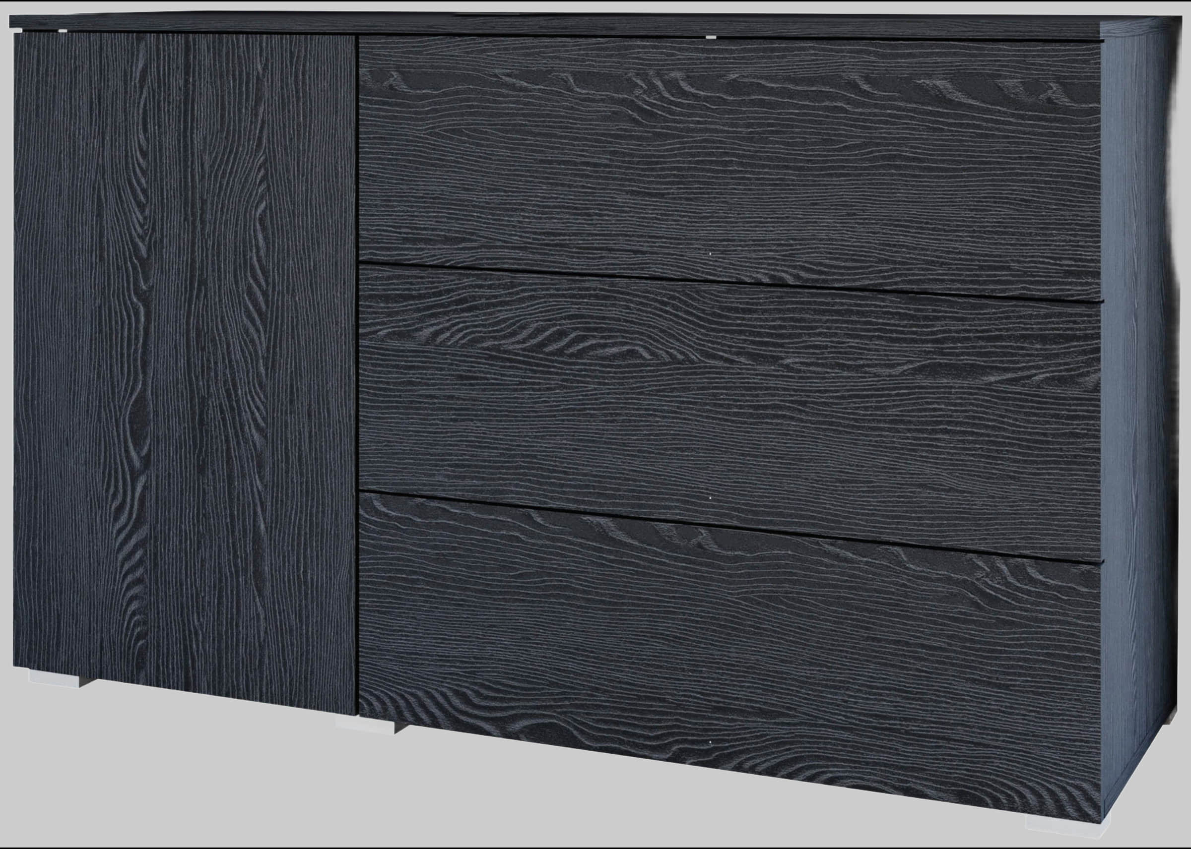 Kommoden & Sideboards INOSIGN INOSIGN Sideboard »PARIS« – Moderne 110 cm grifflose Kommode mit Push-to-open-Funktion & viel Stauraum Graphite b
