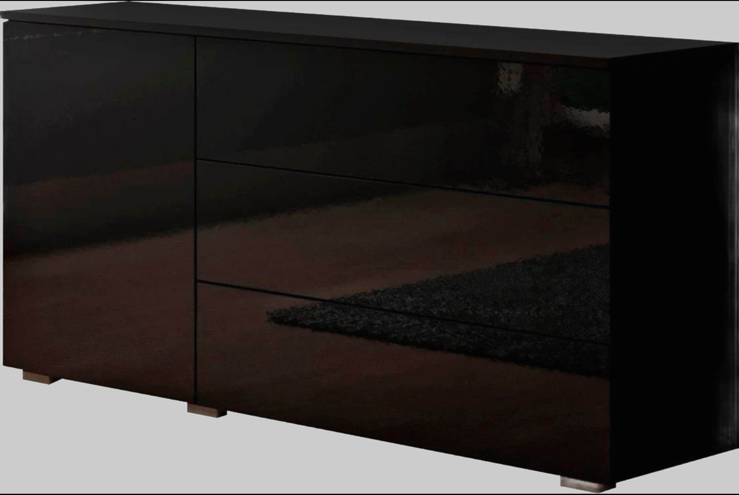 INOSIGN Sideboard »PARIS« – Moderne 110 cm grifflose Kommode mit Push-to-open-Funktion & viel Stauraum graphite s INOSIGN Kommoden & Sideboards