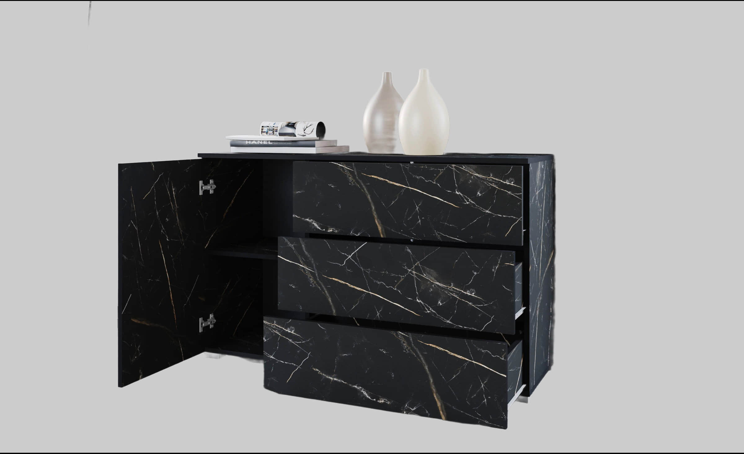 INOSIGN INOSIGN Sideboard »PARIS« – Moderne 110 cm grifflose Kommode mit Push-to-open-Funktion & viel Stauraum San Sebast Kommoden & Sideboards
