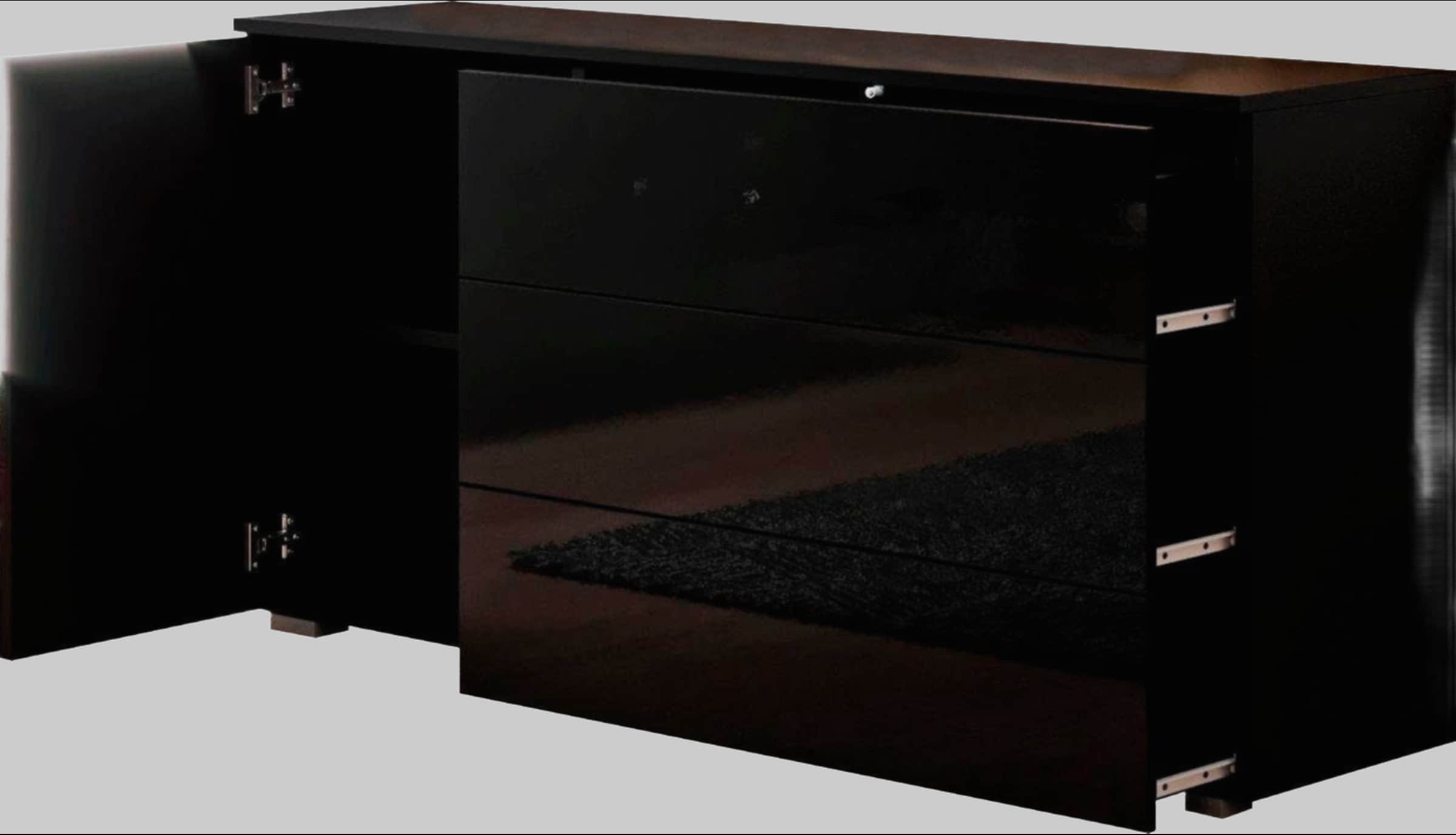 INOSIGN Sideboard »PARIS« – Moderne 110 cm grifflose Kommode mit Push-to-open-Funktion & viel Stauraum graphite s INOSIGN Kommoden & Sideboards
