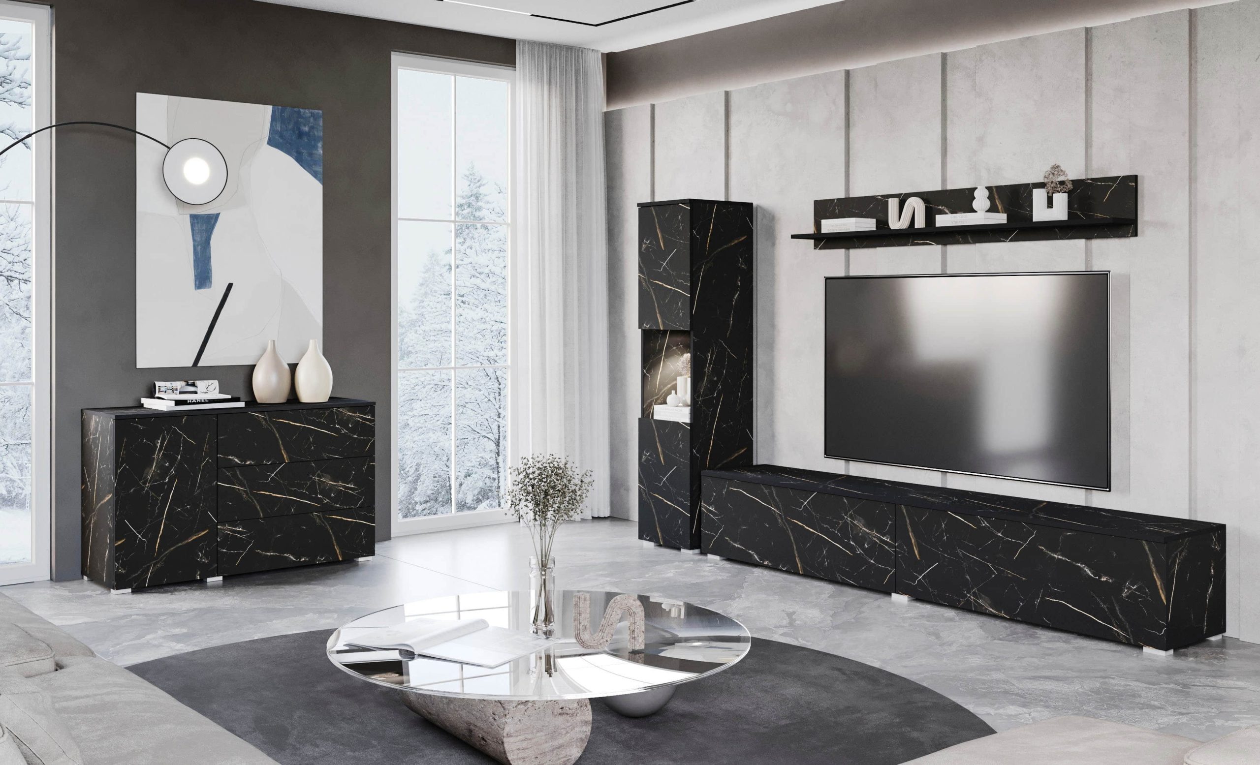 INOSIGN INOSIGN Sideboard »PARIS« – Moderne 110 cm grifflose Kommode mit Push-to-open-Funktion & viel Stauraum San Sebast Kommoden & Sideboards
