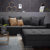 INOSIGN Sofas INOSIGN »Vale« XXL-Sofa mit Steppdesign | Federkern & inkl. Zierkissen | FSC®-Holz | 220cm Komfortsofa für Wohnzimmer schwarz