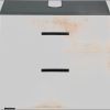 INOSIGN INOSIGN Waschbeckenunterschrank »Skara« mit Klappe & Schubkasten, 60cm Breite, 55cm Höhe, anthrazit mit schwarzen Griffen | Hochwertiger Badezimmer-Unterschrank anthrazit/ Schränke