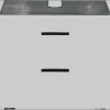Schränke INOSIGN INOSIGN Waschbeckenunterschrank »Skara« mit Klappe & Schubkasten, 60cm Breite, 55cm Höhe, anthrazit mit schwarzen Griffen | Hochwertiger Badezimmer-Unterschrank anthrazit/