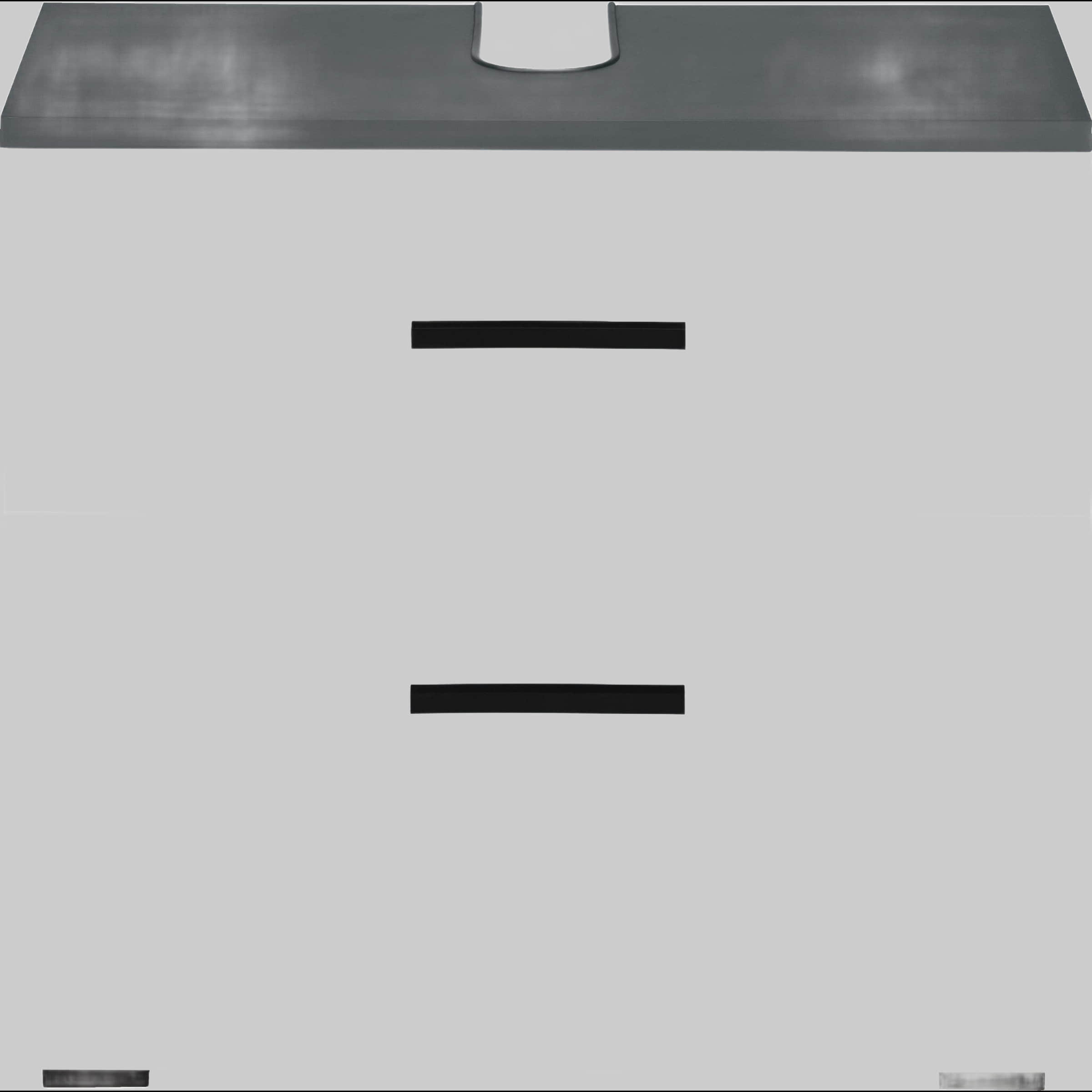 Schränke INOSIGN INOSIGN Waschbeckenunterschrank »Skara« mit Klappe & Schubkasten, 60cm Breite, 55cm Höhe, anthrazit mit schwarzen Griffen | Hochwertiger Badezimmer-Unterschrank anthrazit/