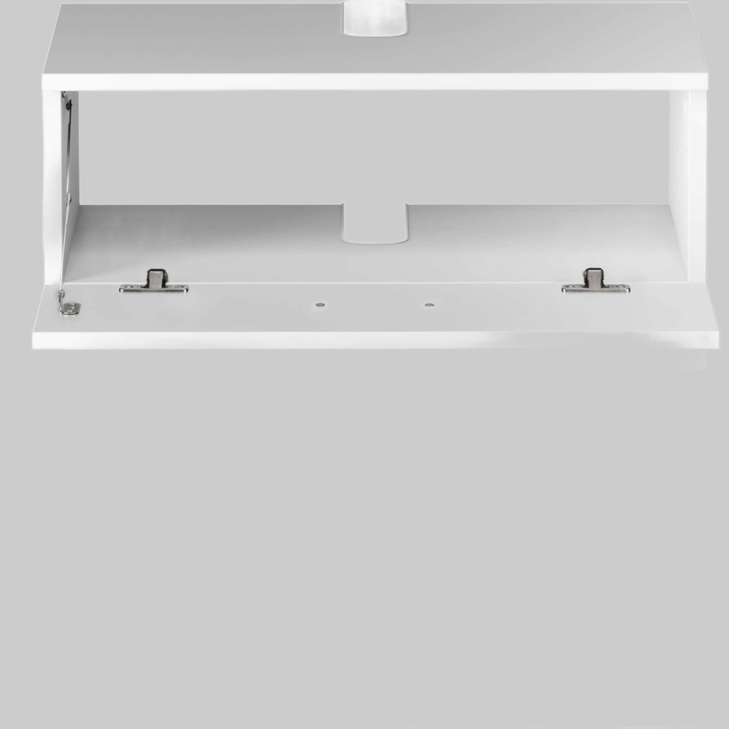 INOSIGN INOSIGN Waschbeckenunterschrank »Skara« mit Klappe & Schubkasten, 60cm Breite, 55cm Höhe, anthrazit mit schwarzen Griffen | Hochwertiger Badezimmer-Unterschrank weiß Schränke