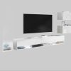 Wohnwände INOSIGN INOSIGN Wohnwand »Amadeo« (4-teiliges Set) - Weiße Hochglanzfronten mit Stauraumschrank & Lowboard weiss/weiss
