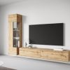 INOSIGN Wohnwand »Kenia« Komplett-Set (2-teilig) mit Eckvitrine & Lowboard - hängend/stehend montierbar in grau oder beige | Hochglanz & Glasfronten eichefarbe Wohnwände INOSIGN