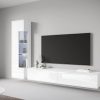 INOSIGN INOSIGN Wohnwand »Kenia« Komplett-Set (2-teilig) mit Eckvitrine & Lowboard - hängend/stehend montierbar in grau oder beige | Hochglanz & Glasfronten weiss /wei Wohnwände