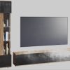 INOSIGN Wohnwand »Kenia« Komplett-Set (2-teilig) mit Eckvitrine & Lowboard - hängend/stehend montierbar in grau oder beige | Hochglanz & Glasfronten kastanie B INOSIGN Wohnwände