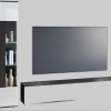 INOSIGN Wohnwände INOSIGN Wohnwand »Kenia« Komplett-Set (2-teilig) mit Eckvitrine & Lowboard - hängend/stehend montierbar in grau oder beige | Hochglanz & Glasfronten matera ant