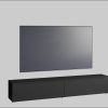 INOSIGN Wohnwände INOSIGN Wohnwand »Kenia« Komplett-Set (3-teilig) mit Eckvitrinen - Modernes Design, hängend/stehend montierbar, FSC®-zertifiziert graphite s