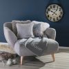JOOP! Designer Double-Faced Fleece Cushion Cover 50x50cm - Reversible Anthracite/Taupe Pillow Case with Decorative Stitch Rauch-Grap Dekoration JOOP!