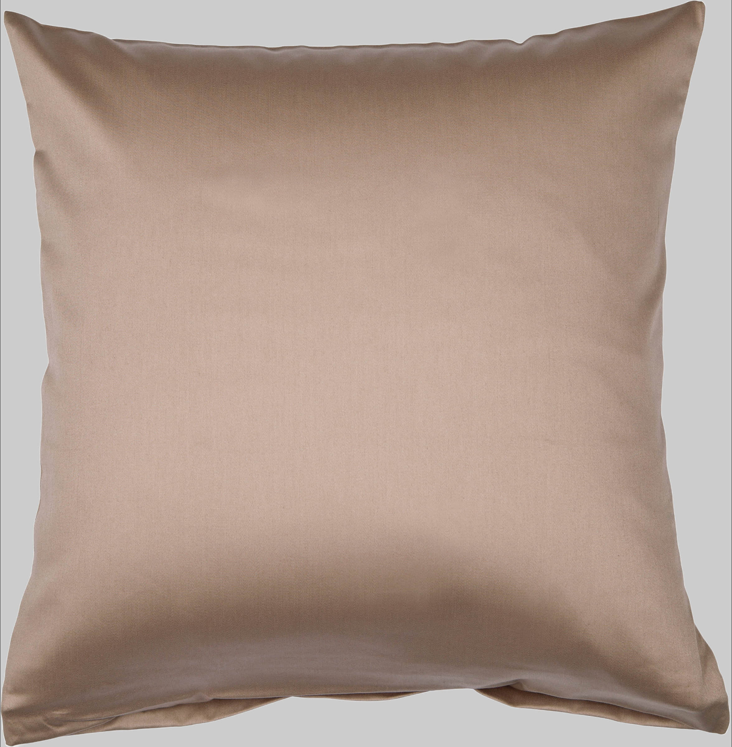 Janine Janine Mako-Satin Kissenbezug Colors | 100% Baumwolle | Seidig glatt | Mit Reißverschluss | Verschiedene Größen & Farben | Atmungsaktiv & hautfreundlich taupe Bettwäsche