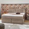 Jockenhöfer Gruppe Amy Boxspring Bed with Storage Base & Cold Foam Topper - 140cm/180cm Width Options | Velvet/Cord Upholstery taupe 426/18 Betten Jockenhu00F6fer Gruppe