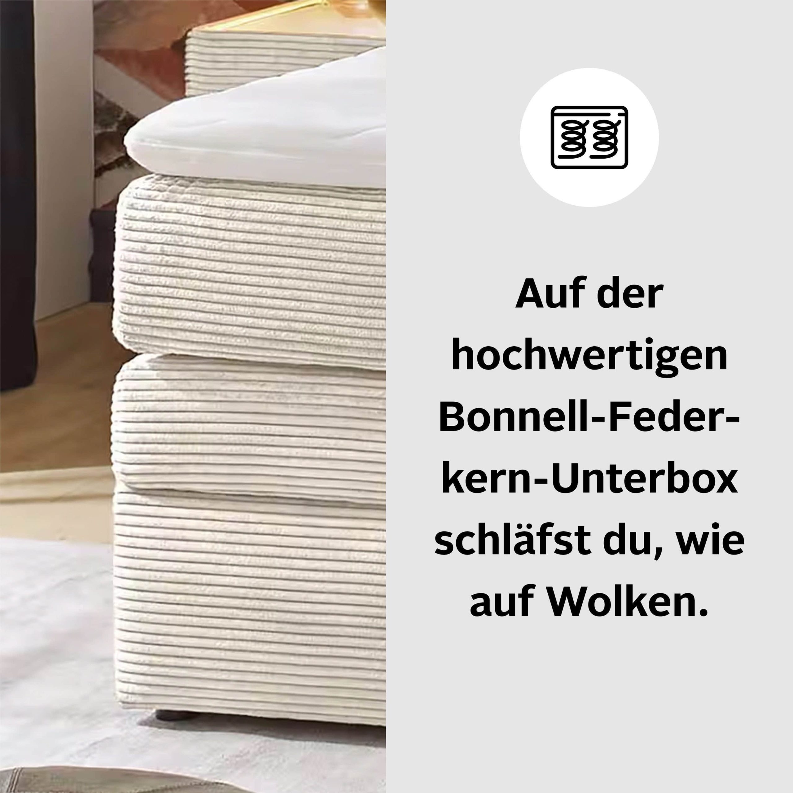 Jockenhu00F6fer Gruppe Jockenhöfer Gruppe Amy Boxspring Bed with Storage Base & Cold Foam Topper - 140cm/180cm Width Options | Velvet/Cord Upholstery blau 341/02 Betten