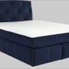 Jockenhöfer Gruppe Boxspringbett Bella – Luxurious Box Spring Bed with Cold Foam Topper & Smoky Glass Stones (140cm & 180cm Widths) blau 372/02 Betten Jockenhu00F6fer Gruppe