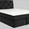 Jockenhu00F6fer Gruppe Jockenhöfer Gruppe Boxspringbett Bella – Luxurious Box Spring Bed with Cold Foam Topper & Smoky Glass Stones (140cm & 180cm Widths) schwarz 37 Betten