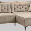 Jockenhöfer Gruppe Ecksofa Salo L-Form | Retro-Design mit Wellenfederung & 7 Kissen | Frei platzierbar & beidseitig nutzbar beige-grau Sofas Jockenhu00F6fer Gruppe