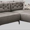 Sofas Jockenhu00F6fer Gruppe Jockenhöfer Gruppe Ecksofa Salo L-Form | Retro-Design mit Wellenfederung & 7 Kissen | Frei platzierbar & beidseitig nutzbar dunkelgrau