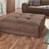 Hocker Jockenhu00F6fer Gruppe Jockenhöfer Gruppe Hocker 'Moldau' XXL (120x120cm) mit Steppungen - Hochwertiger Polsterhocker für Wohnzimmer & Flur braun