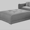 Jockenhu00F6fer Gruppe Hocker Jockenhöfer Gruppe Hocker 'Moldau' XXL (120x120cm) mit Steppungen - Hochwertiger Polsterhocker für Wohnzimmer & Flur hellgrau